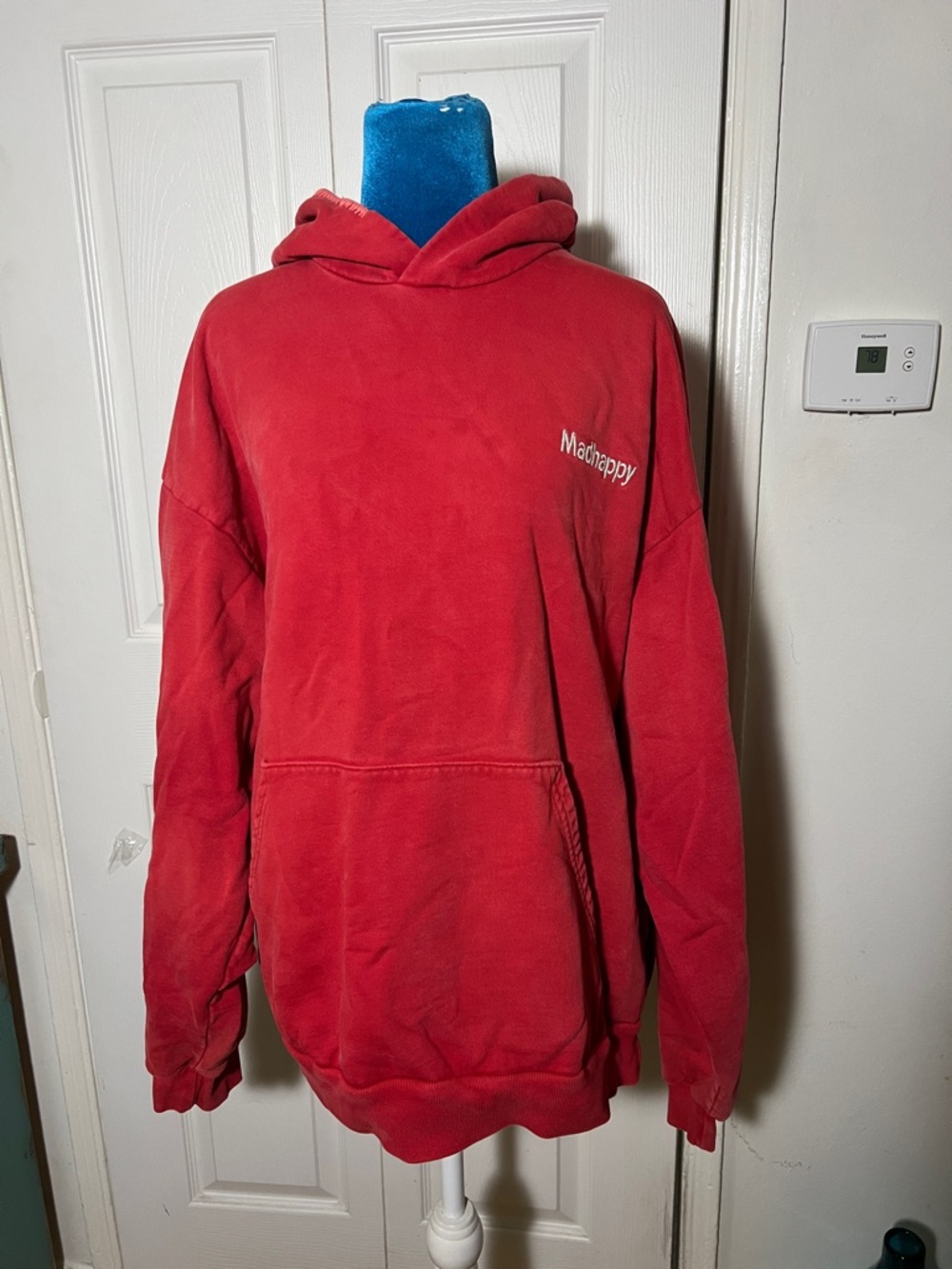 Madhappy Red Cotton Hoodie Sweatshirt Large